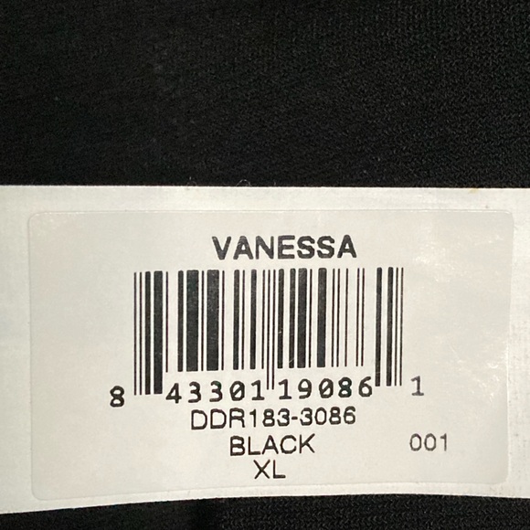 NWT Dress the Population Vanessa Halter Bodycon Black Midi Dress - Sz XL - Picture 8 of 9